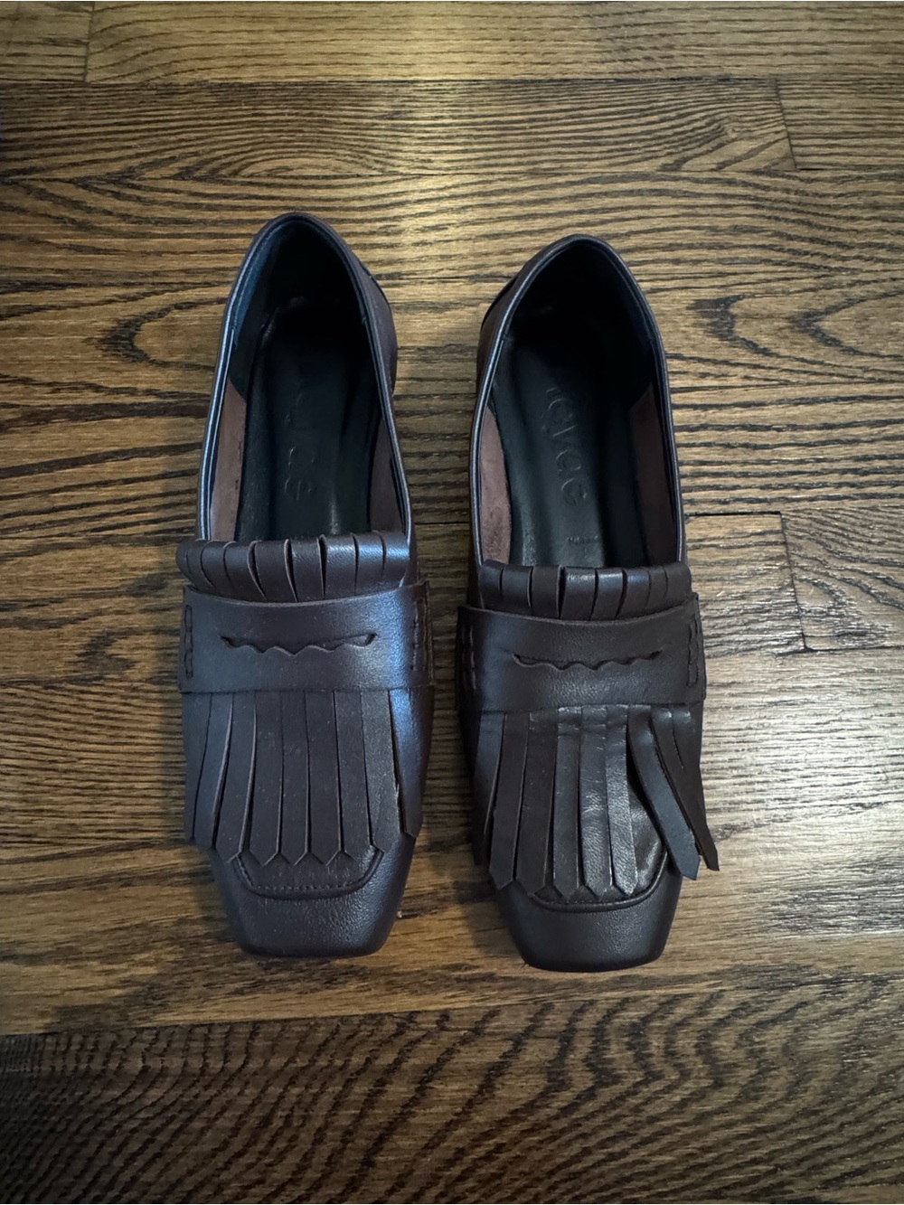 Aeyde Belen Fringe Leather Penny Loafers